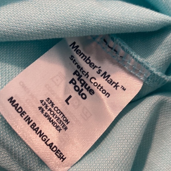 MEMBERS Mark Pique polo 2 button nwt shirt large - Picture 6 of 8